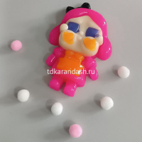 Игрушка-антистресс сквиш "Девочка Cry baby" 9,5х6см с помпонами, розовая FX5728 от магазина "Карандаш"