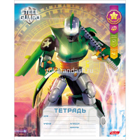 Тетрадь А5 12л клетка "Стальные стражи" 4D на скобе мелованный картон 5 дизайнов 12Т5В1/046655 от магазина "Карандаш"