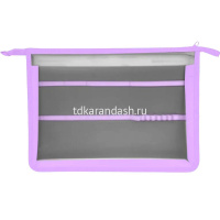 Папка на молнии А4 "Пушистый мишка" 340х245х75мм 2 отделения с вкладышем, пластик AMt_07068 от магазина "Карандаш"