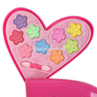 Косметика для девочек "Сердце" (тени для век, помада, блеск для губ, заколки, аппликатор) от магазина "Карандаш"