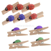 Прищепки 35мм Божья коровка, 10 шт/уп. Y8179-19 от магазина "Карандаш"