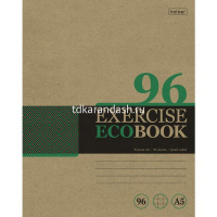 Тетрадь А5 96л клетка "Экобук" на скобе крафт 5 дизайнов 96Т5В1/066349 от магазина "Карандаш"