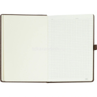 Бизнес-блокнот A5 96л линия гибкая обложка, резинка для ручки, бежевый EN118G/BEIGE от магазина "Карандаш"