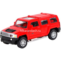 Машина "Hummer H3" красная, инерционная, металл 17,5см (свет, звук, откр.двери) JB1251269 от магазина "Карандаш"
