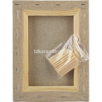 Холст на подрамнике 18х24см 280г/м2, 45% хлопок 55% лён, мелкое зерно 2473103-18х24 от магазина "Карандаш"