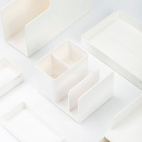 Подставка-органайзер "Nusign" 12х15,5х9,5см 4 отделения, пластик, белая ENS950WHITE от магазина "Карандаш"