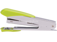 Степлер №10 12л глубина 50мм, со встроенным антистеплером, металл/пластик салатовый E0260 от магазина "Карандаш"