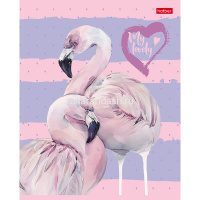 Тетрадь А5 18л клетка "Фламинго" на скобе тиснение 5 дизайнов 18Т5тВ1/063106 от магазина "Карандаш"