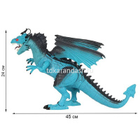 Дракон р/у 24х45см голубой, пластик (свет, пар, движение) JB1168407 от магазина "Карандаш"