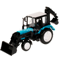 Трактор "МТ3 Беларус" синяя, инерционный, металл 11см (открывающиеся двери) BELARUS-11-BU от магазина "Карандаш"