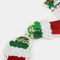 Гирлянда "С Новым годом. Дед Мороз" картон Y10143-24 от магазина "Карандаш"