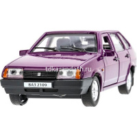 Машина "ВАЗ-2109 Спутник" баклажан, инерционная, металл 12см (открывающиеся двери) 2109-12-PRP от магазина "Карандаш"