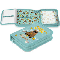 Пенал "Реально крутой Капибара" 20х14х3см прямоугольный, одностворчатый, 2 откидные планки, ткань от магазина "Карандаш"