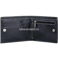 Портмоне 115х90х17мм черный, натуральная кожа, в подарочной коробке PM.27.CD. от магазина "Карандаш"