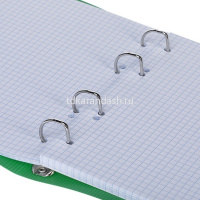 Тетрадь на кольцах А5 120л клетка "Velvet. Зеленая" пластиковая обложка на резинке 081580 от магазина "Карандаш"