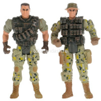 Набор "Солдаты с оружием" 23х19х4см с оружием 2004Y044-R от магазина "Карандаш"