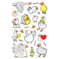 Наклейки "Гуси и утки" А5 16х23,5см 4 листа в пакете с европодвесом 4Н5н/091819 от магазина "Карандаш"