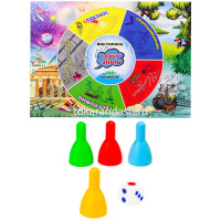 Игра-викторина "100 вопросов. Хочу знать" (фишки, кубик) ИН-7004 от магазина "Карандаш"