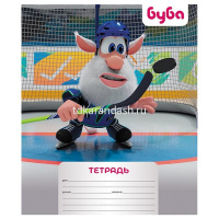 Тетрадь А5 12л узкая линия "Буба" на скобе 5 дизайнов 082486 от магазина "Карандаш"