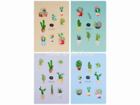 Бизнес-блокнот А5 80л "Кактусы" на резинке, линия, обложка 7БЦ софт-тач, 4цв. Y8669-19 от магазина "Карандаш"