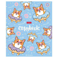 Тетрадь А5 48л клетка "Забавные корги" на скобе, 5 дизайнов 48Т5В1/066628 от магазина "Карандаш"