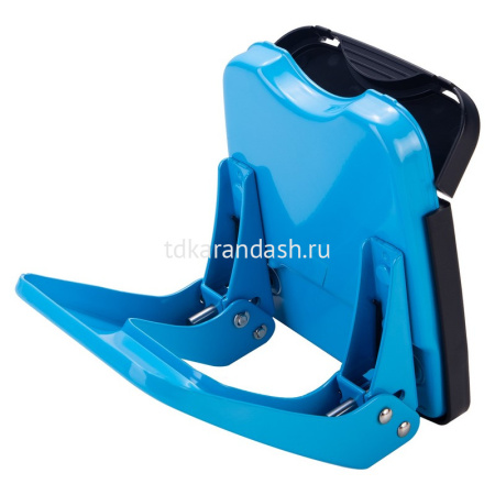 Дырокол 35л 2-отв, d-6мм, с линейкой, металл, голубой E0138 от магазина "Карандаш"