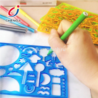 Трафарет 2шт разные фигуры, пластик Y7380-18 от магазина "Карандаш"