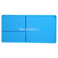 Подставка-органайзер "Rio" 17,5x9x9,2см 4 отделения, пластик, голубой EZ25130 от магазина "Карандаш"