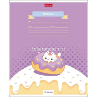 Тетрадь А5 12л косая линия "Вкусняшки" на скобе 5 дизайнов 12Т5В6/067658 от магазина "Карандаш"