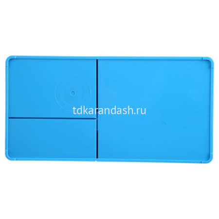 Подставка-органайзер "Rio" 17,5x9x9,2см 4 отделения, пластик, голубой EZ25130 от магазина "Карандаш"