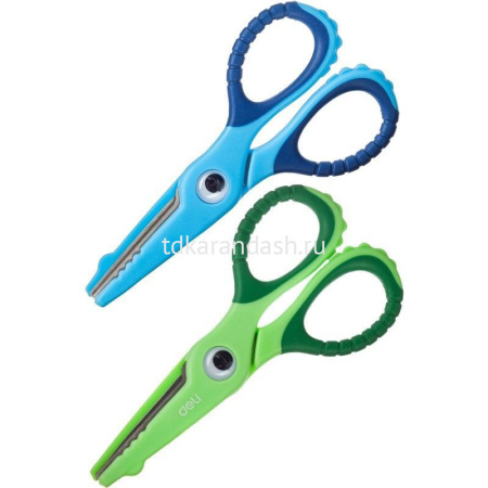 Ножницы детские 13,4cм "Croco" сталь, ручки пластик с прорезиненными вставками, 3 цвета E6071 от магазина "Карандаш"