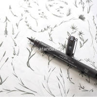 Ручка-кисть капиллярная "PINBR-200" темно-серая 161093 от магазина "Карандаш"