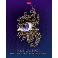 Тетрадь А5 48л клетка "Мистический взгляд" на скобе матовая ламинация 3D фольга 3D лак 5 дизайнов 05 от магазина "Карандаш"