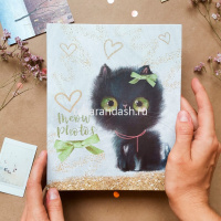 Фотоальбом 200 фото 10*15см "Sweet kittens. Чёрный котёнок" 23х18,5х5см FA 200.002-2 от магазина "Карандаш"