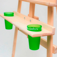 Мольберт напольный "Лира. Комфорт" 170см с регулятором по высоте, дерево (полка+2стакана) 113024 от магазина "Карандаш"