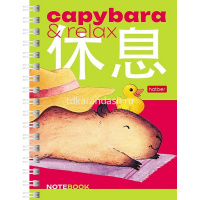 Блокнот А6 80л "Капибара_day" клетка, на спирали, 5 дизайнов 80ЗК6В1гр/086878 от магазина "Карандаш"