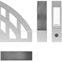 Лоток д/бумаг вертикальный "Office Classic" ширина 7,5см серый, пластик 15120 от магазина "Карандаш"