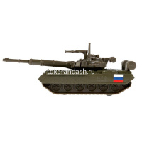Танк "T-90" темно-зеленый, инерционный, металл 12см (вращается башня) SB-16-19-T90-G-WB от магазина "Карандаш"