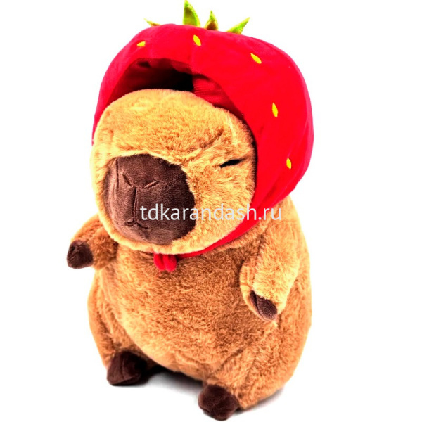 Капибара в шапке 32см XM24657 от магазина "Карандаш"
