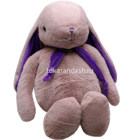 Кролик 58см пудровый/фиолетовый AT365322 от магазина "Карандаш"