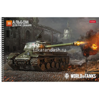 Альбом для рисования А4 30л "Танки" на спирали, перфорация на отрыв, 5 дизайнов 074761 от магазина "Карандаш"