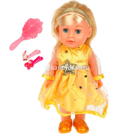 Кукла "Анечка" 25см с аксессуарами, озвученная (100 фраз, песни, стихи, скороговорки, загадки) от магазина "Карандаш"