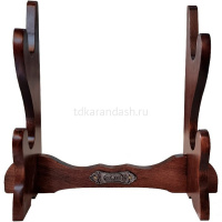 Подставка под 2 пистоля настольная 24х28х9см дерево, металл ME-52-2 от магазина "Карандаш"