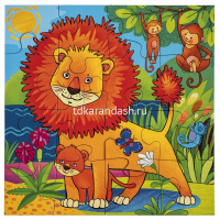 Пазлы 16 эл. "IQ. Рыжий лев" макси 2+ 978-5-8112-8222-7 от магазина "Карандаш"