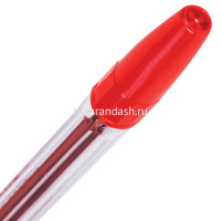 Ручка шариковая "Classic 51" 0,7мм красная, прозрачный пластиковый корпус 40163/03 от магазина "Карандаш"