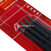 Набор карандашей чернографитных 4шт "Progresso" 6В,4В,2В,HВ без дерева L-153мм 8914 от магазина "Карандаш"