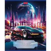 Тетрадь А5 18л клетка "Futuristic cars" на скобе 5 дизайнов 18Т5В1/086151 от магазина "Карандаш"