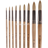 Кисть щетина круглая № 2 (4мм) длинная ручка DK10019/02 от магазина "Карандаш"