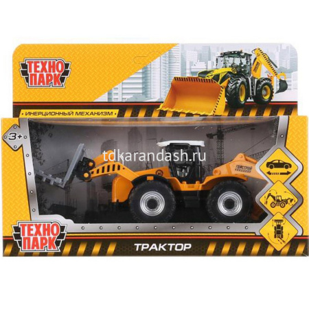 Трактор инерционный, металл 15см (подвижные детали) 151A2-R