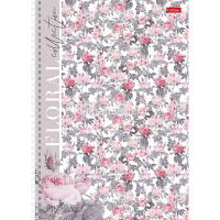 Тетрадь А4 80л клетка "Floral collection" на спирали матовая ламинация 4 дизайна 082972 от магазина "Карандаш"